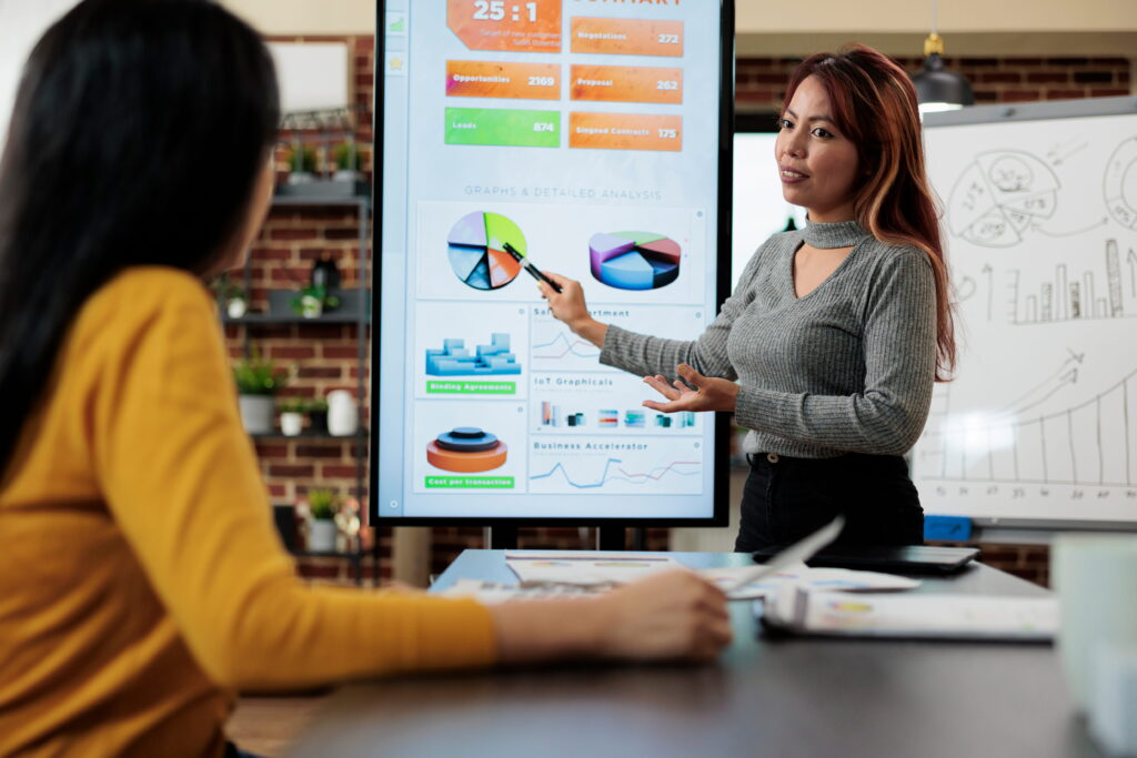 How to optimize an ad campaign shwoing marketing graphs freelancer